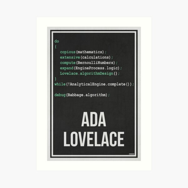 ADA LOVELACE - Women in Science Art Print