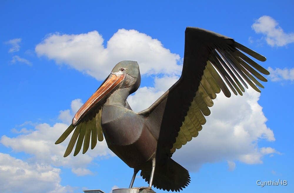 "Pelican Statue" by Cynthia48 Redbubble