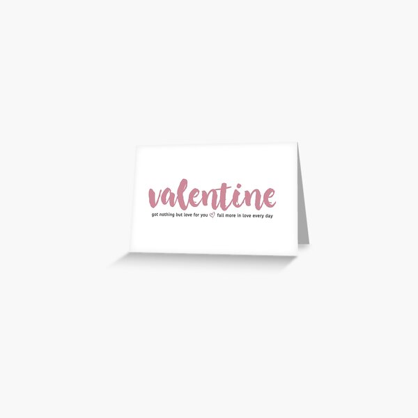 Valentine Youngblo*d lyrics 5 SOS Greeting Card