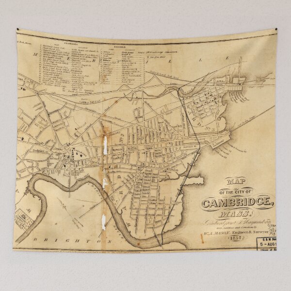 Item preview, Map of Cambridge, Massachusetts (1857) designed and sold by allhistory.