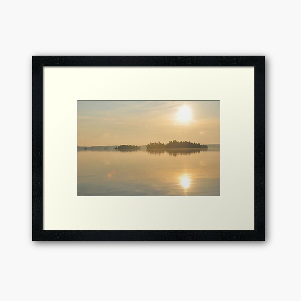 Sunrise over the Lake Framed Art Print