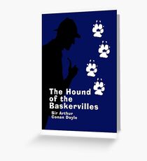 The Hound of the Baskervilles - Sherlock Holmes Book Cover Greeting Card