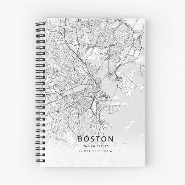 Item preview, Boston, United States Light Map designed and sold by DesignerMapArt.