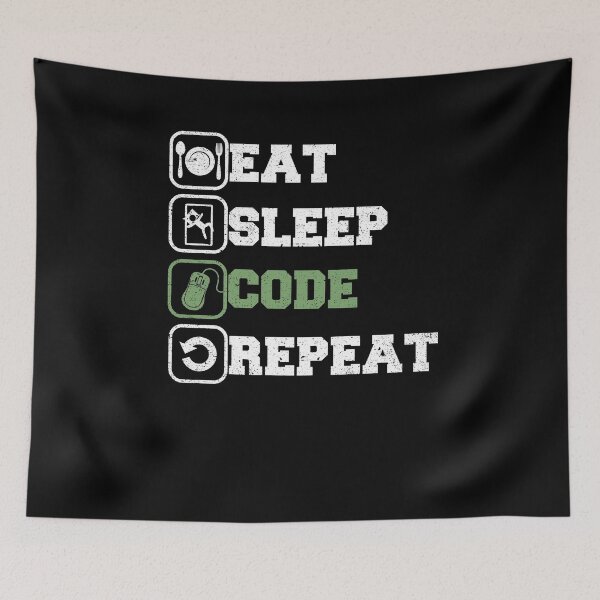 Item preview, Eat Sleep Code Repeat Programmer Computer designed and sold by Kieran Abbott.