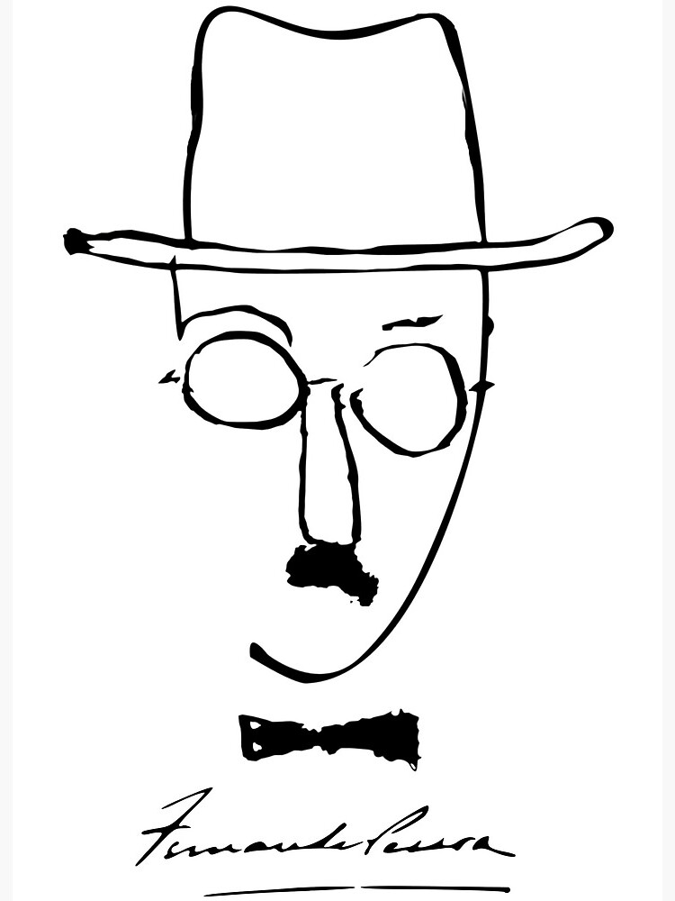 Lámina rígida for Sale con la obra «bosquejo de fernando pessoa» de geotasi | Redbubble