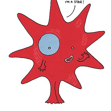 Artwork thumbnail, Astrocytes are stars! by Cartoon Neuron by Immy Smith