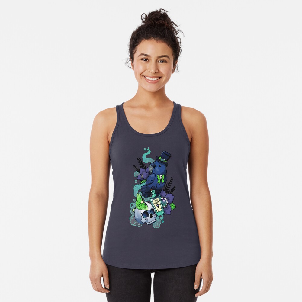 Chubby Mr. Raven Racerback Tank Top