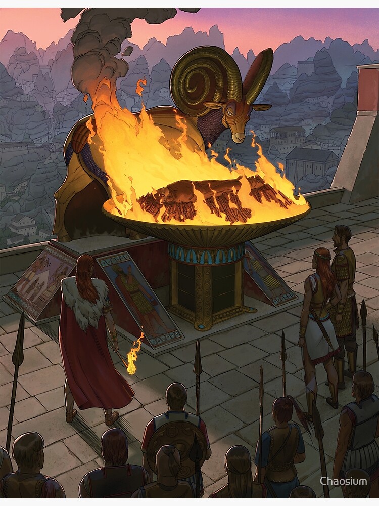 "The Funeral Pyre of Kallyr Starbrow by Andrey Fetisov" Poster by