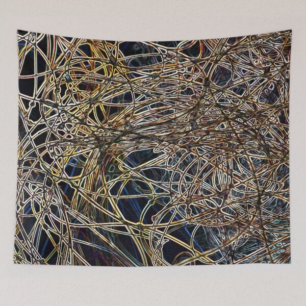 Item preview, Abstract Dark Mesh of Glow Strings designed and sold by badlydrawnbabe.