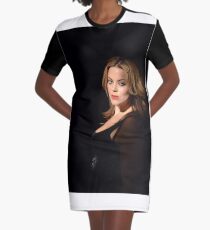 Piercing Eyes Graphic T-Shirt Dress