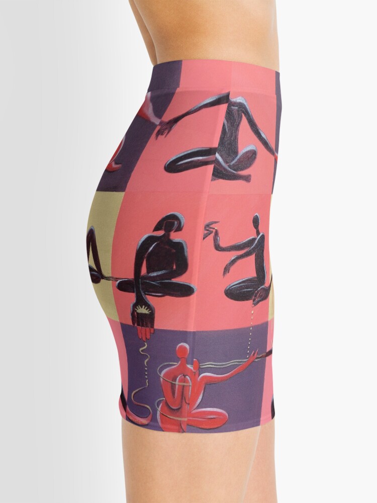 Thumbnail 2 of 4, Mini Skirt, Yoga Positions designed and sold by Giselle Luske.