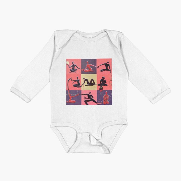 Yoga Positions Long Sleeve Baby One-Piece