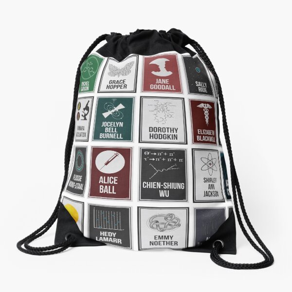 24 Women Who Changed Science. And The World. Drawstring Bag