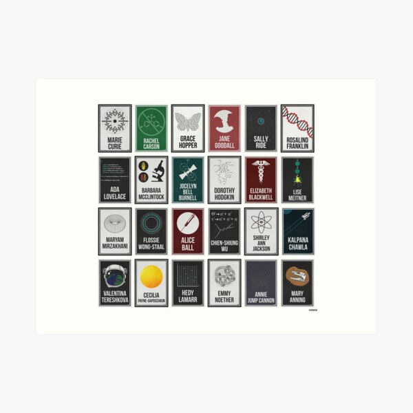 24 Women Who Changed Science. And The World. Art Print
