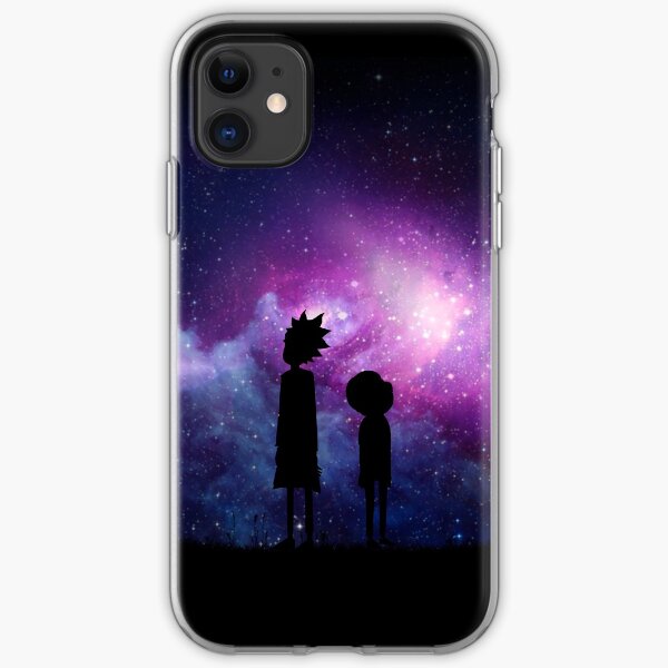 Minimalist Rick and Morty Space Design iPhone Soft Case