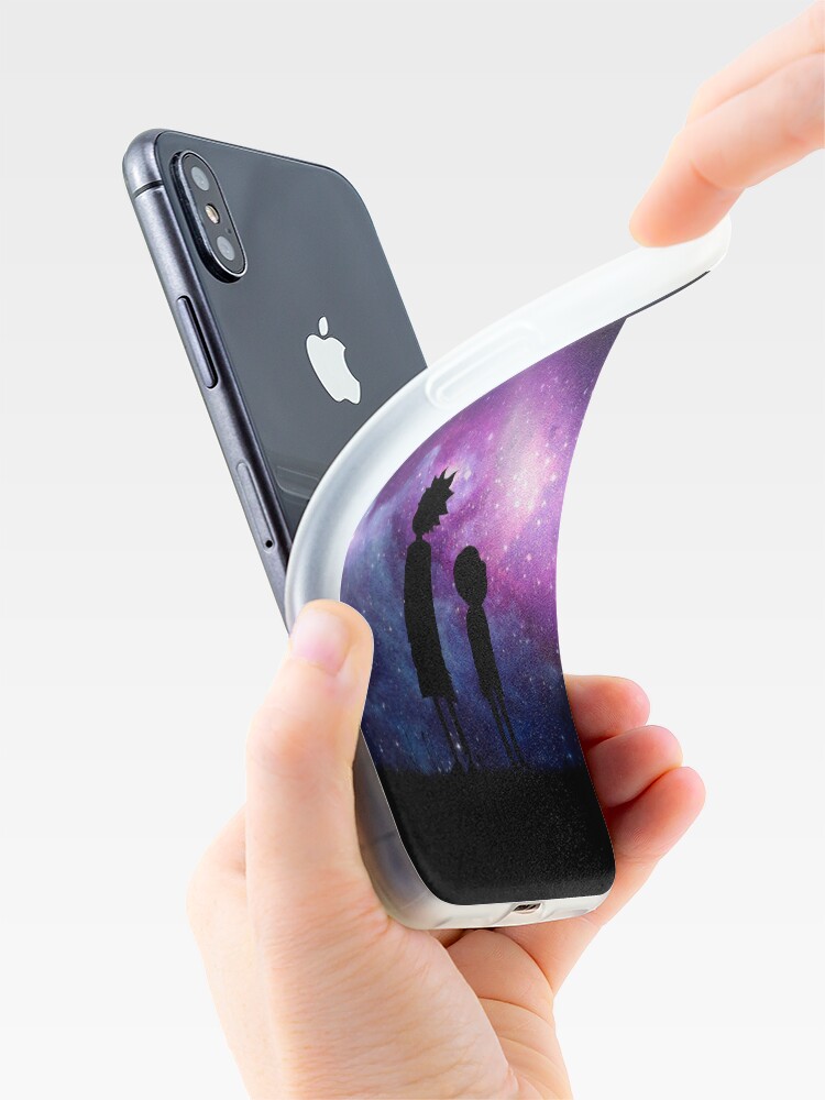 Alternate view of Minimalist Rick and Morty Space Design iPhone Case & Cover