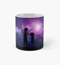Minimalistische Rick und Morty Space Design Tasse