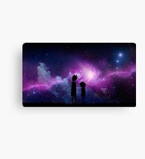 Minimalistische Rick und Morty Space Design Leinwanddruck