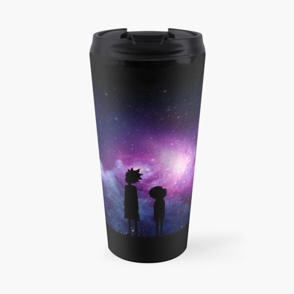 Minimalist Rick and Morty Space Design Travel Mug