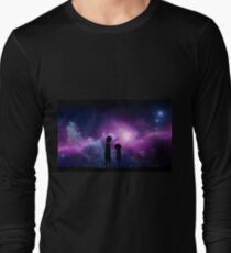 Minimalist Rick and Morty Space Design Long Sleeve T-Shirt