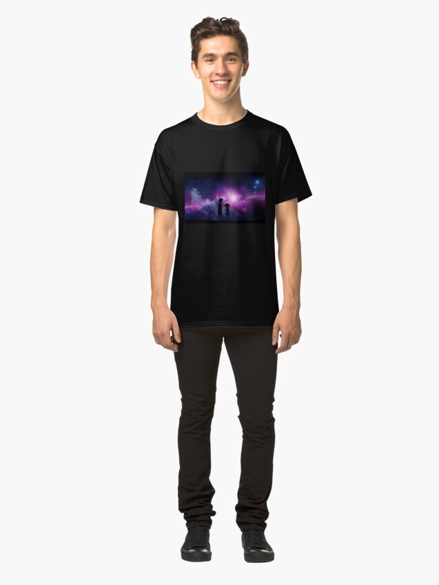 Alternate view of Minimalist Rick and Morty Space Design Classic T-Shirt