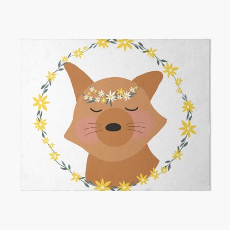 Item preview, Cute Fox and Flower designed and sold by FoxandCrow.