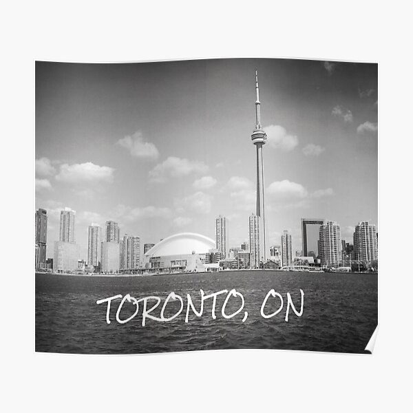 Toronto Cityscape Grayscale Poster