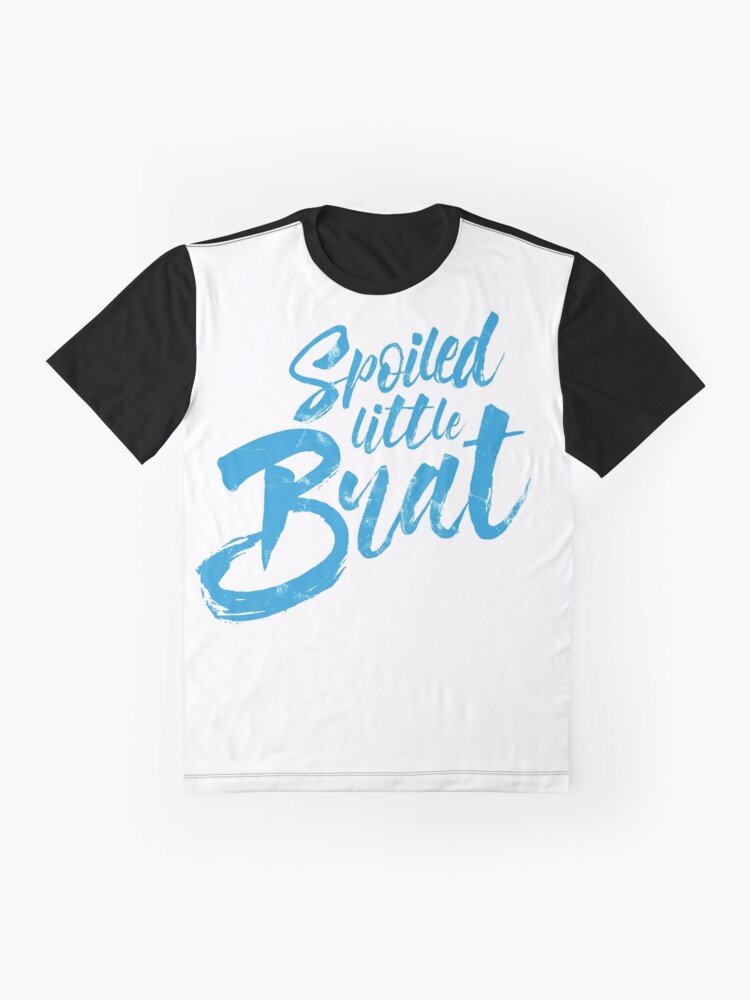 Alternate view of Spoiled Little Brat - Cyan Graphic T-Shirt