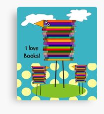 Book Lovers Book Birds Canvas Print