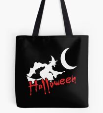 Halloween Hexe auf Besen Tasche