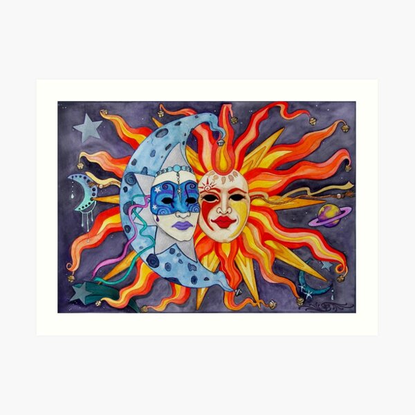 Celestial Comedy and Tragedy Art Print