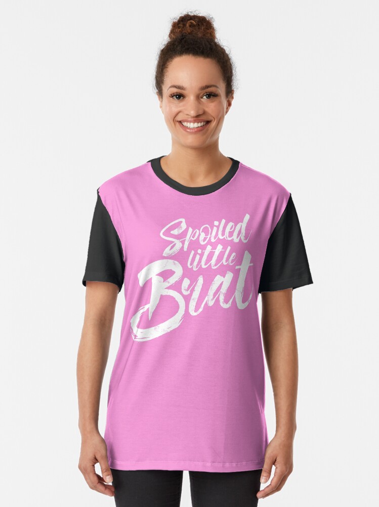 Alternate view of Spoiled Little Brat - White Graphic T-Shirt