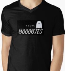 i love booobies V-Neck T-Shirt