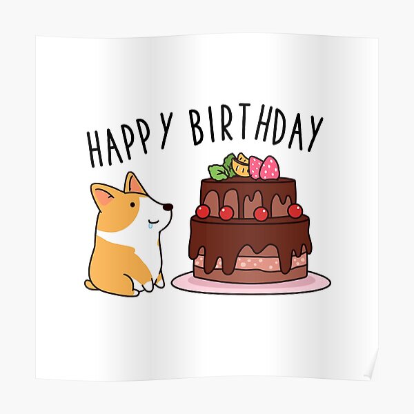 corgi birthday cake