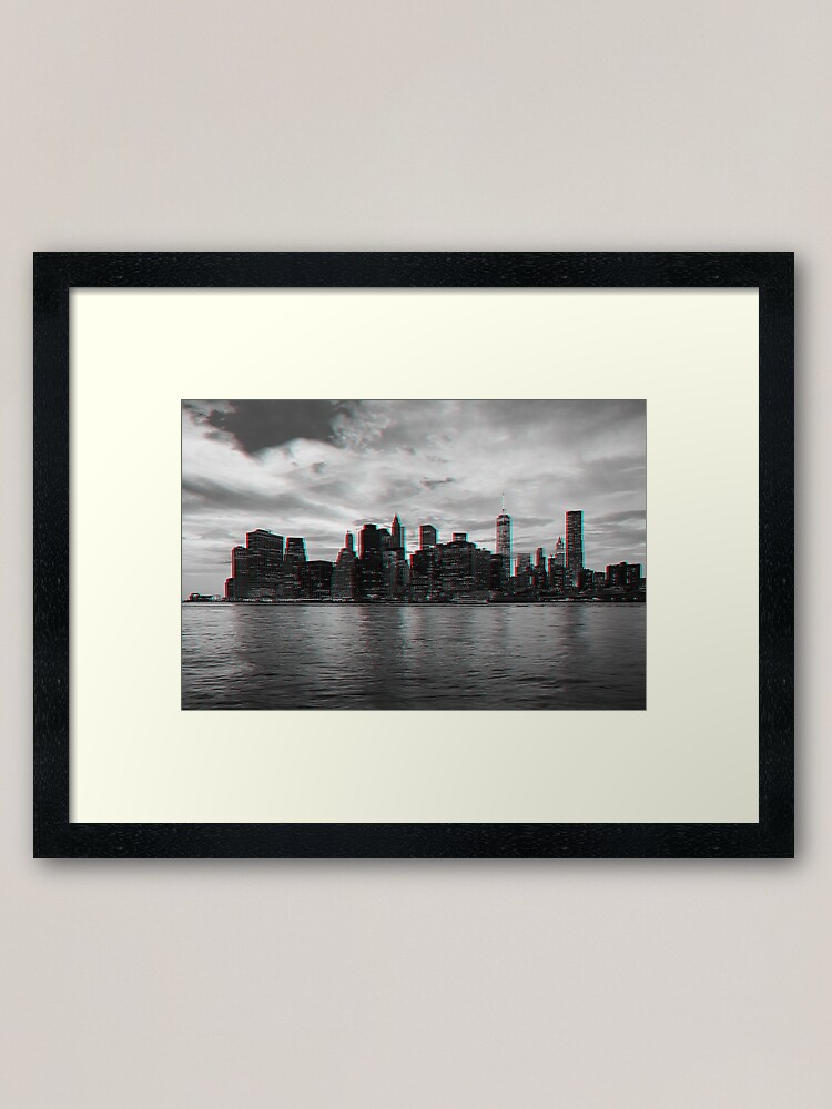 New York City Skyline In 3d Framed Art Print By Giof Redbubble