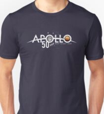 Apollo 50th Anniversary Logo - Nächster Riesensprung - Zuerst der Mond, nächster Mars! Unisex T-Shirt
