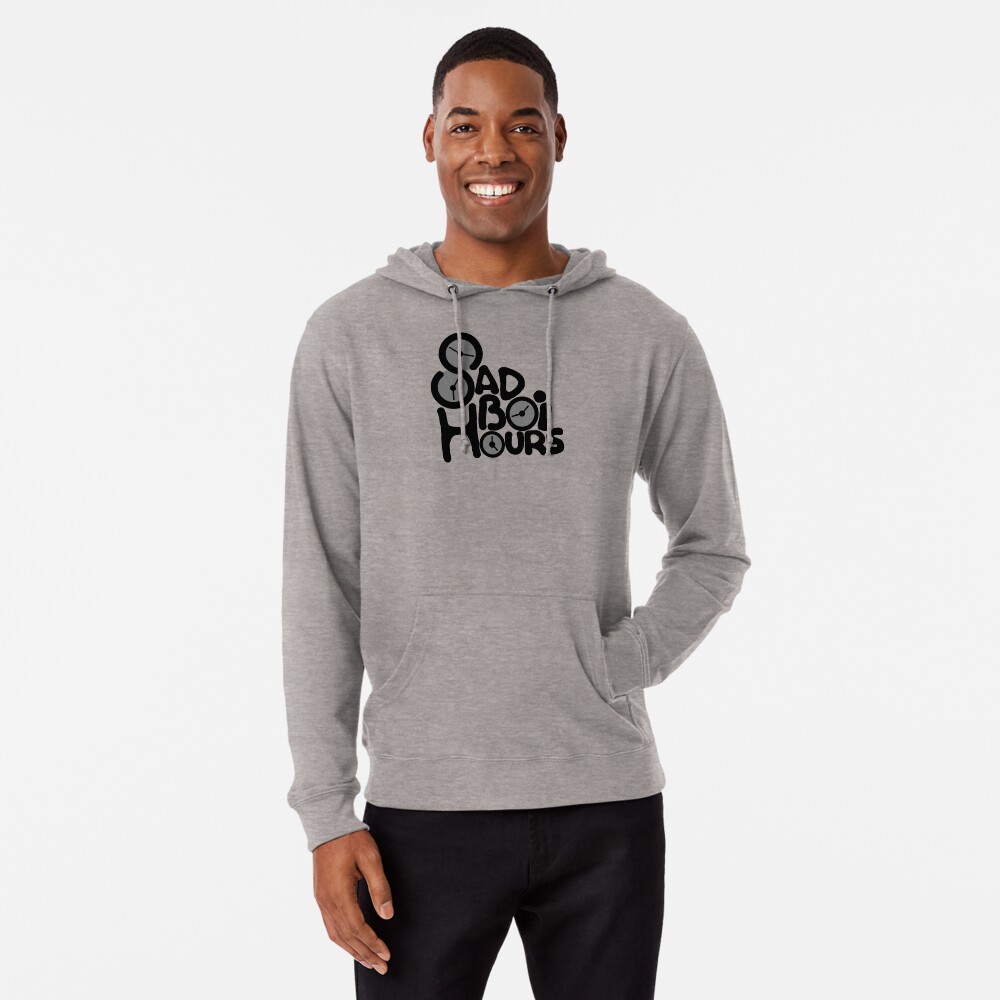 sad boi hour hoodie white