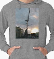 #wire #electricity #sky #danger #industry #steel #station #sunset #outdoors #travel #technology #horizontal #colorimage #fuelandpowergeneration #nopeople #transportation #highup #constructionindustry Lightweight Hoodie