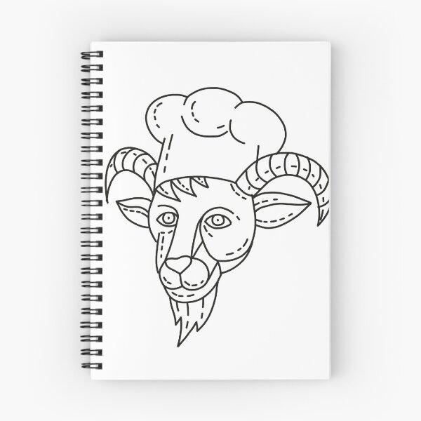 Item preview, The Goat Chef Cook Baker Mono Line designed and sold by patrimonio.