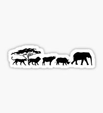 Big Five in the savannah Sticker