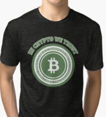 BITCOIN - In Crypto We Trust Tri-blend T-Shirt