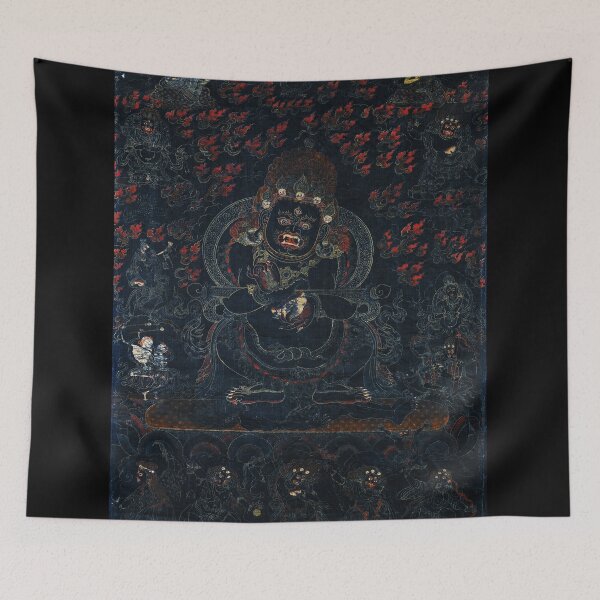 Item preview, Mahakala, Protector of the Tent (Tibetan Buddhism, Restored Artwork) designed and sold by PromoteProgress.