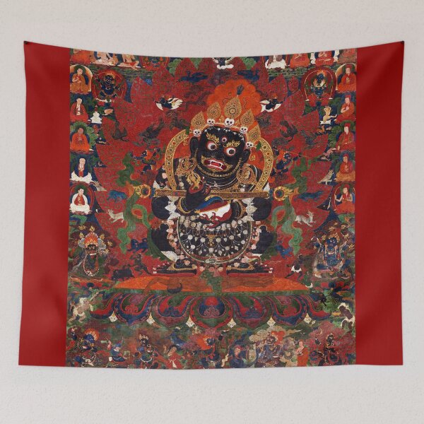 Item preview, Mahakala, Protector of the Tent (Tibetan Buddhism, Restored Artwork) designed and sold by PromoteProgress.