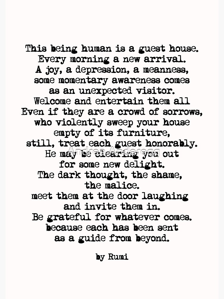 " The Guest House 2 poem inspirational" Photographic Print by