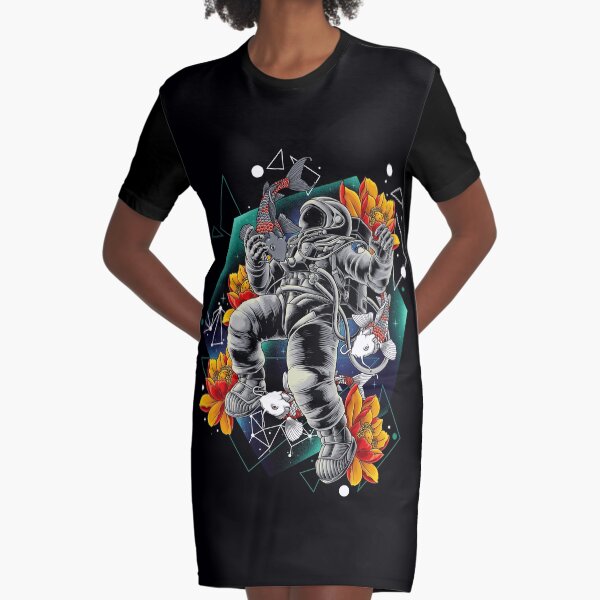 Lucky Spaceman Graphic T-Shirt Dress