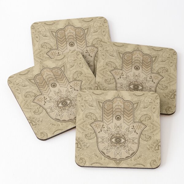 Item preview, Hamsa Hand - Hand of Fatima pastel brown designed and sold by Nartissima.