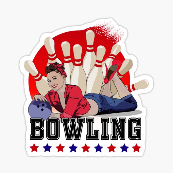 Bowling Pinup Girl Sticker For Sale By Matches1 Redbubble 8940