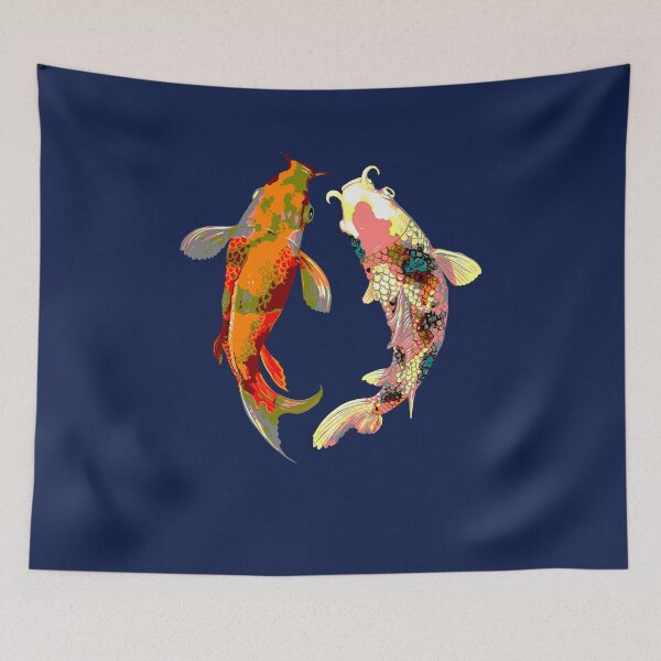 Item preview, Koi fish Carp Pond Japanese Aquarelle fish lovers designed and sold by peter2art.