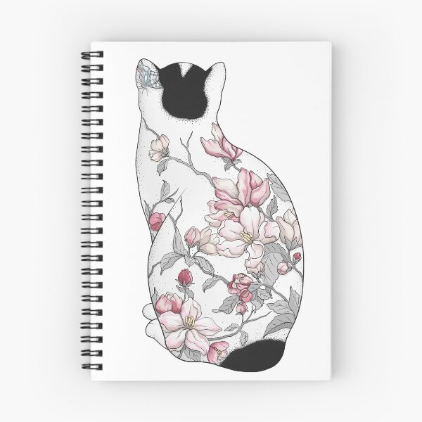 Item preview, Cat in Apple Blossom Tattoo designed and sold by runcatrun.