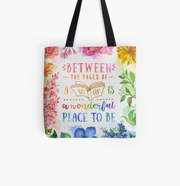 Between the pages All Over Print Tote Bag